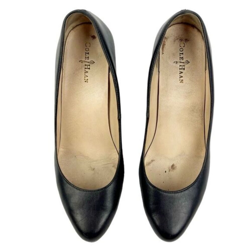 Cole Haan Margot Black Leather Pumps Heels Size 7.5 - Picture 2 of 11
